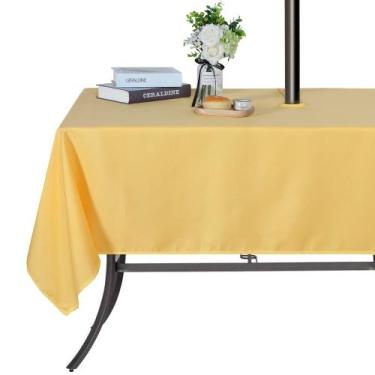 Imagem de Toalha de mesa SARAFLORA 152x213cm com zíper impermeável amarelo