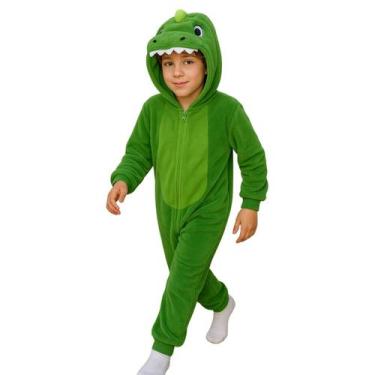Imagem de Pijama Kigurumi macacão pelúcia dinossauro inverno infantil - stuf, 08