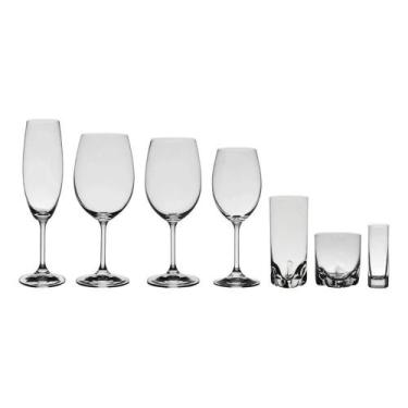 Imagem de Jogo de Taças e Copos De Cristal Bohemia 42 Peças - Bohemia Crystal