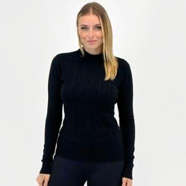 Imagem de Blusa Facinelli Tricot Manga Longa Gola Alta Feminina-Feminino
