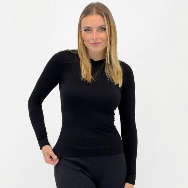 Imagem de Blusa Blue Rose Básica Canelada Manga Longa Feminina-Feminino