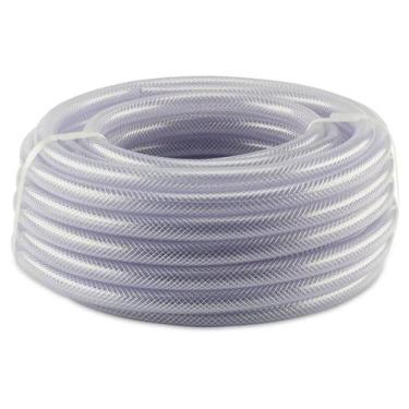 Imagem de Mangueira de Jardim Trançada 1/2" 2,0mm 100PSI 100 Metros Transparente