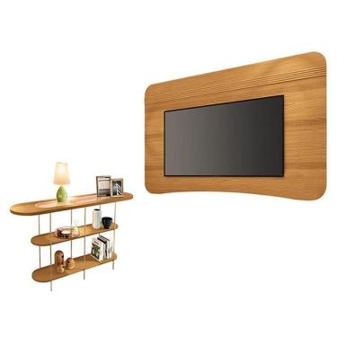 Imagem de Painel Suspenso Armony Cinamomo com Aparador Infinity Cinamomo - HB Móveis