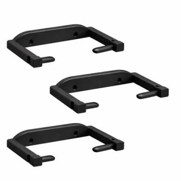 Imagem de Suporte Papel Higiênico 3D Recarga Rápida Preto Branco Fixação Parede 