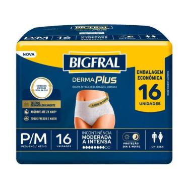 Imagem de Roupa Íntima Derma Plus Bigfral Tamanho P/M 16 unidades, 1, 16, P/M