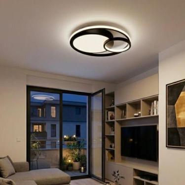 Imagem de Luminária de LED de sobrepor redonda Bivolt 31W 3 em 1 com luz central