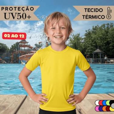 Imagem de Camisa Térmica Infantil Menino Manga Curta Proteção Solar Segunda Pele