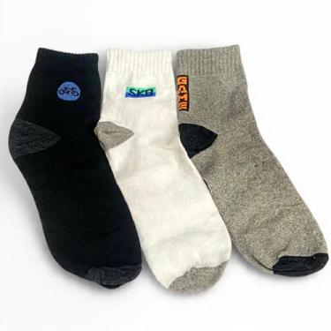 Imagem de Kit 3 pares meia masculina derby 4099002 algodão antialergico, 39 A 43