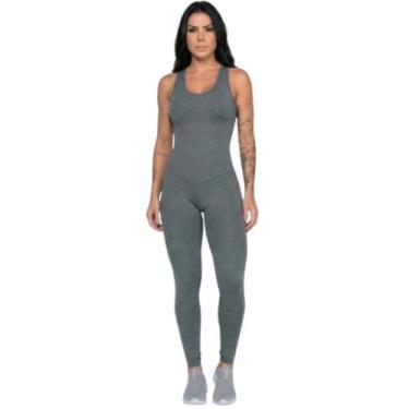 Imagem de Macacão Liso Sem Bojo Vekyo Suplex Roupa para Academia Treino Moda Fit