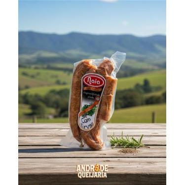 Imagem de Linguiça Defumada Artesanal com Ervas Finas Naia 500g Pura Suína - Nai