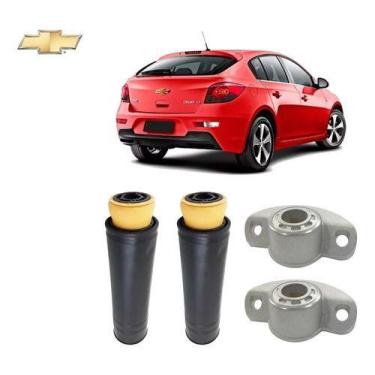 Imagem de 2 Kit Batente Traseiro Chevrolet Cruze Hatch 2014 2015 2016 - QualyKit