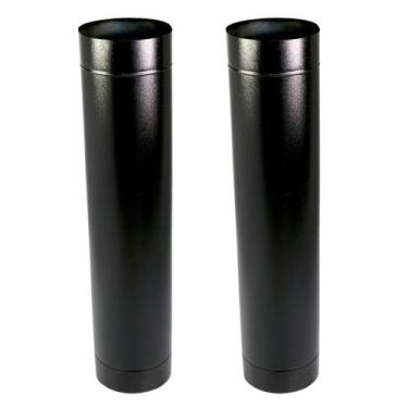 Imagem de Kit Duto 7 Polegadas Preto Chaminé Fornos Churrasqueiras 2u - INOX LAU