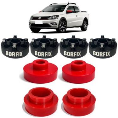 Imagem de Calço Pu Dianteiro Traseiro 3,5cm Espaçador 38mm Saveiro G5/. - Borfix