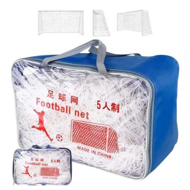 Imagem de Rede Futebol Salao Kit 2 Uni Futsal Trava de Gol Jogo Treino Campo Qua
