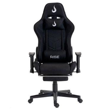 Imagem de Cadeira Gamer Rise Mode X04, Ângulo Ajustável, Apoio Para os Pés Retrátil, Tecido - RM-...