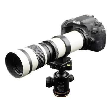 Imagem de Lente 420800mm Super Telefoto Zoom Canon T6 T5i T4 T3i 70d, Branco