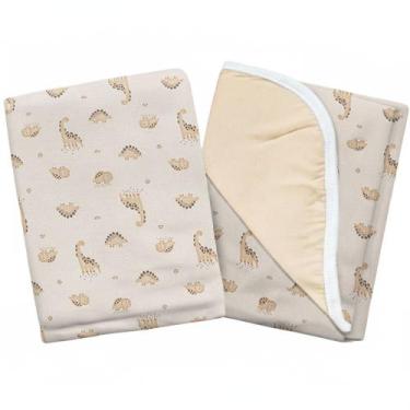 Imagem de Manta Bebê Infantil Dupla Face 90x90cm Malha 100% Algodão Estampada Co