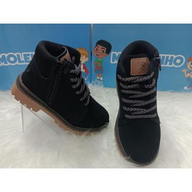 Imagem de Bota Coturno Molekinho Milano 2817-111 Infantil Masculino, Preto, Pret