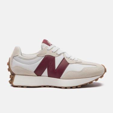 Imagem de Tênis New Balance 327 V1 Feminino Bege Bordô -, Bege, 36