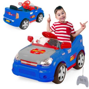 Imagem de Carrinho Eletrico Infantil Motorizado 6v Sout Car Azul Rc - Homeplay