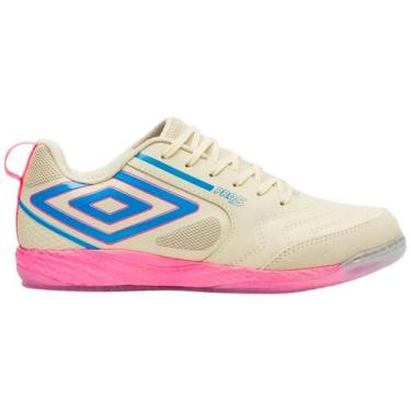 Imagem de Tênis Umbro Futsal Pro 5 Bump Masculino, Branco, Azul, 39