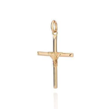 Imagem de Pingente cruz banhado a ouro  542870 Rommanel, Dourado