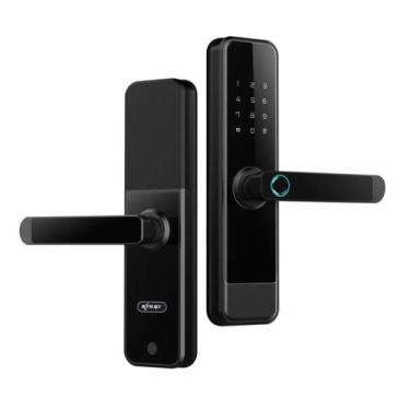 Imagem de Fechadura Eletrônica Digital Biometria Senha Cartão Embutir - KNU180, 