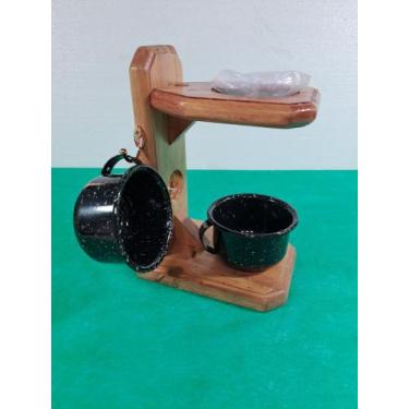 Imagem de Mini Cafeteira madeira mogno  - Sofiartmadeira 