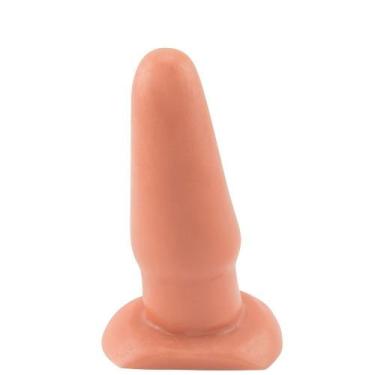 Imagem de Plug Anal Macio Largo Poderoso e Ousado 13x4,3cm - Prazer e Cia, Bege