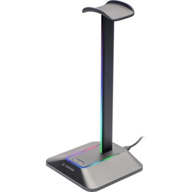 Imagem de Suporte para Headset Nexus com Iluminacao RGB Hub USB-C e USB-A Base Emborrachada Fortrek