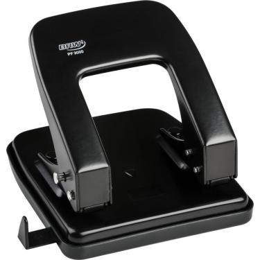 Imagem de Perfurador de Papel BRW Metal 2 Furos Base 13,2cm para 35 Folhas Preto
