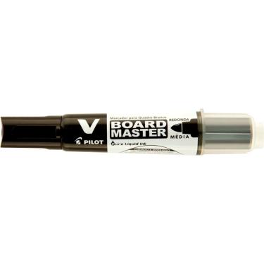 Imagem de Pincel para Quadro Branco Pilot V Board Master WBMA-VBM Recarregável com Refil 12 Unidades Preto
