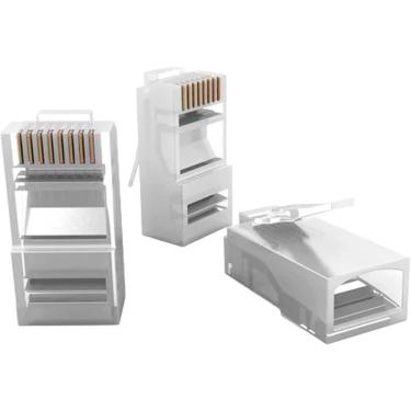 Imagem de Conector RJ45 Macho Cat5e Sohoplus para Redes Ethernet Até 1 Gbps com Contatos Banhados a Ouro Furukawa