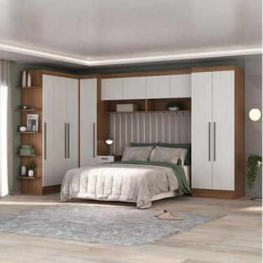 Imagem de Quarto Completo Viena 10 Portas 6 Gavetas 7 Peças Espresso Móveis Marr