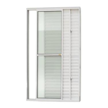 Imagem de Porta de Alumínio Balcão 210x120cm 3 Folhas com Vidro Liso Super Brilh