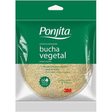 Imagem de Esponja para Banho Ponjita 3M Naturals Bucha Natural Esfoliação Limpez