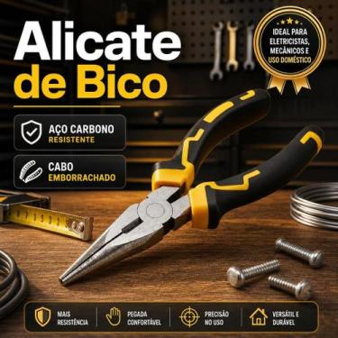 Imagem de Alicate de Bico Longo Profissional com Cabo Antiderrapante, Alta Preci