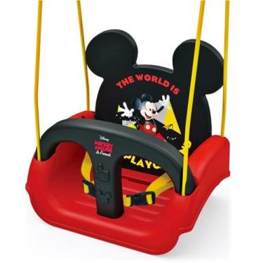 Imagem de Balanço Infantil Mickey Com Encosto Regulável 19798 - Xalingo