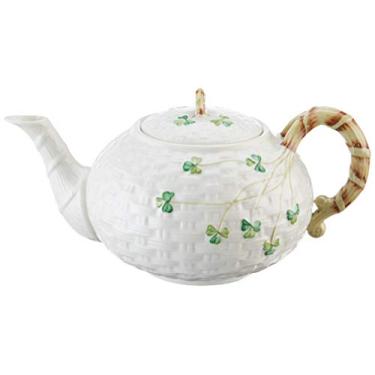 Imagem de Belleek Group Bule de chá Shamrock, 100 ml, branco