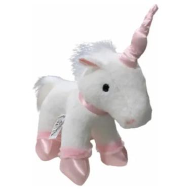 Imagem de Pelúcia CAVALINHO UNICÓRNIO Branco/Rosa sem Som