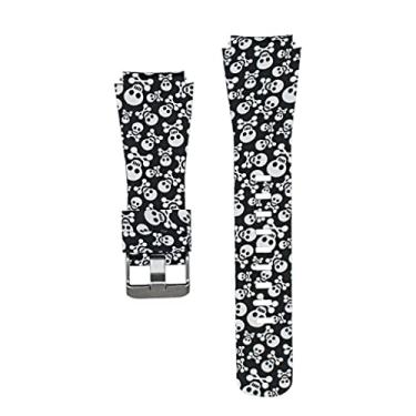 Imagem de Pulseiras NSmart compatíveis com Amazfit GTR 47MM / GTR 2 / GTR 2e / GTR 3 / GTR 4 (Caveira rajada)