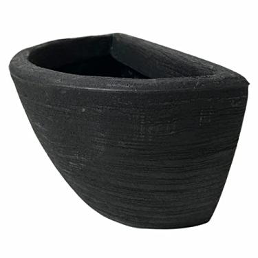 Imagem de Vaso De Parede Em Polietileno Para Jardim Vertical 28x14 Cor: Preto