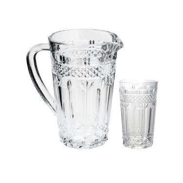 Imagem de Jogo de jarra e copos em vidro Bon Gourmet Brand 7 peças