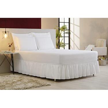 Imagem de Saia Para Cama Box Casal King Size Ajustável Branca Preta Avela Cinza (PRETO)