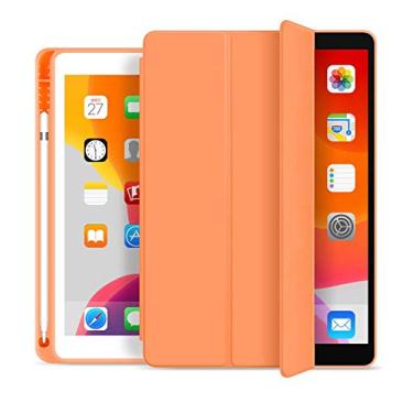 Imagem de Capa iPad 7a, 8a e 9a Geração 10.2″ WB - Premium Slim Antichoque com Compart. para Pencil - Laranja