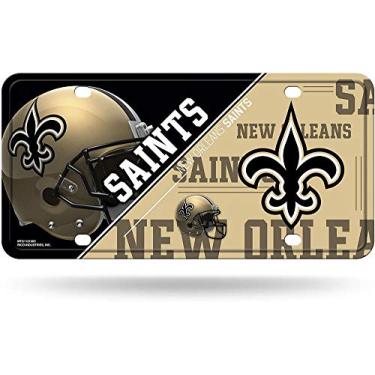Imagem de Rico Industries Placa de licença NFL New Orleans Saints unissex New Orleans Saints Metal New Orleans Saints Placa de licença Metal, Cor do time, Tamanho único (6734548499)