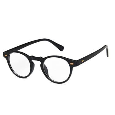 Imagem de Óculos de Sol Oval Pequenos Moda Masculina Clássico Clássico UV400 Óculos de Sol para Tons Transparentes para Mulheres, 5 Preto Transparente, A