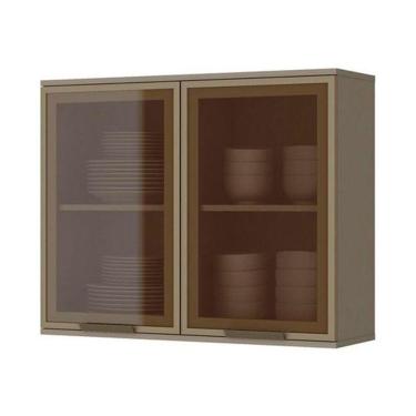 Imagem de Armário Henn 2 Portas Vidro 80 Cm C55-23 Duna