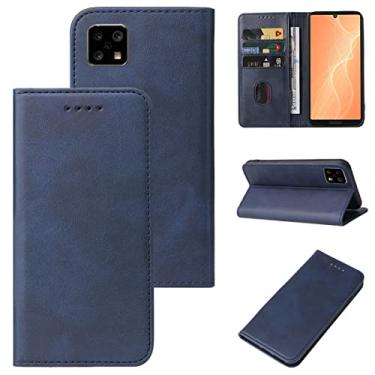 Imagem de For Sharp Aquos Sense 4 Lite Magnetic Closure Leather Phone Case