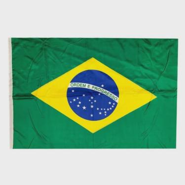 Imagem de Bandeira Brasil Média 40x60 Com Haste - Classe